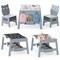 Kids 5-in-1 Art Desk Set with Table, 2 Chairs, Chalk and Whiteboard